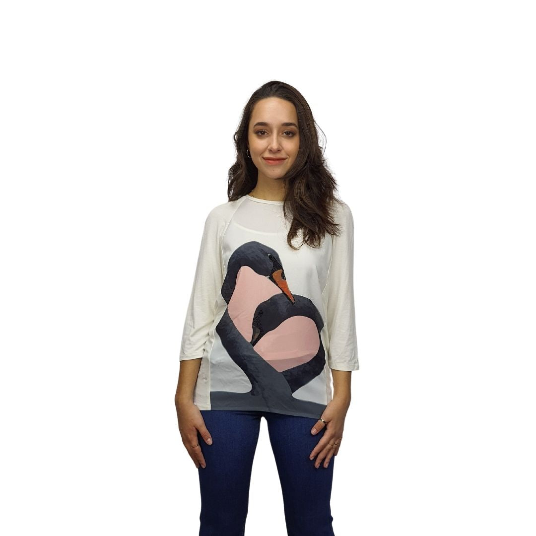 Blusa Vero Moda Beige Style SWANLOVE 3/4 TOP(BN-EC-1)
