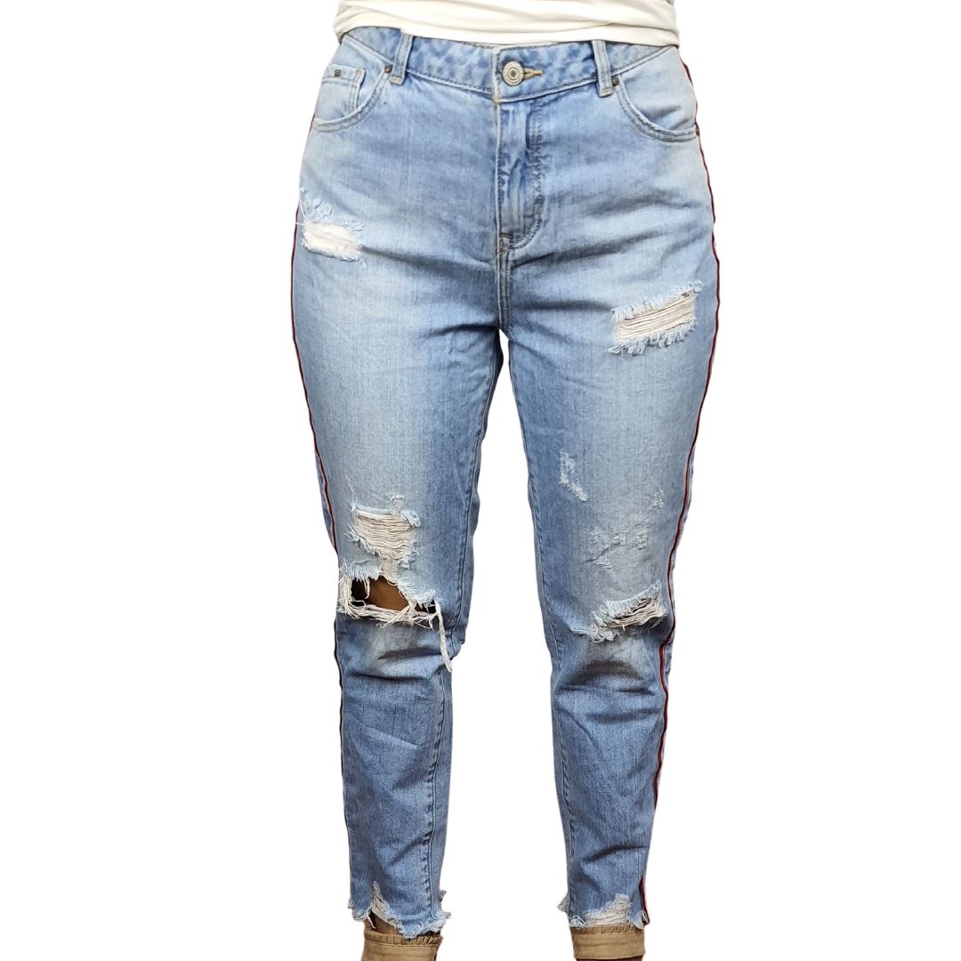 Pantalon Vero moda Azul Style VIOLET 9/10 MW GIRLFRIEND JEANS(NC)