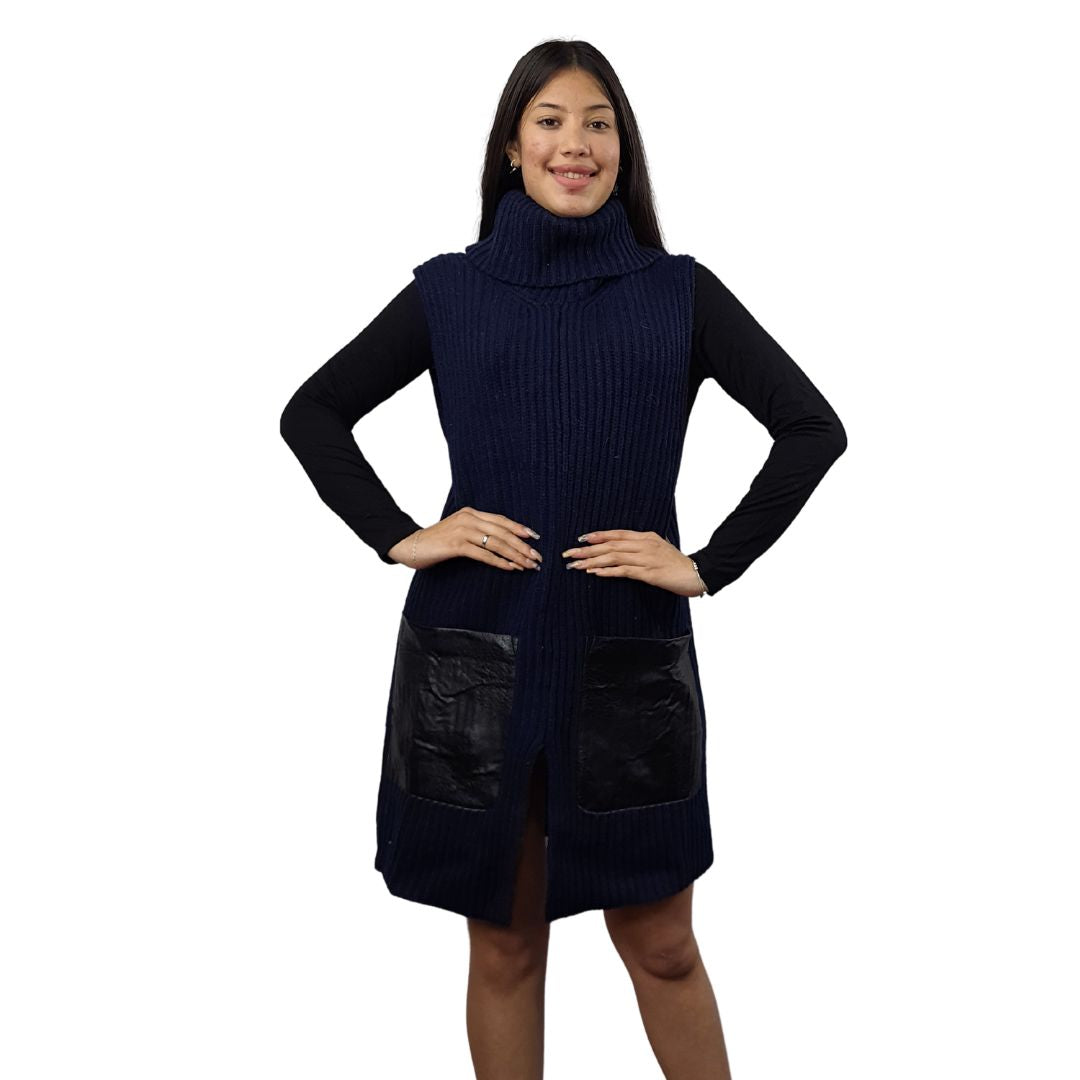 Vestido Vero Moda Azul Style PENCIL S/L KNIT SET(MW-EC-3)