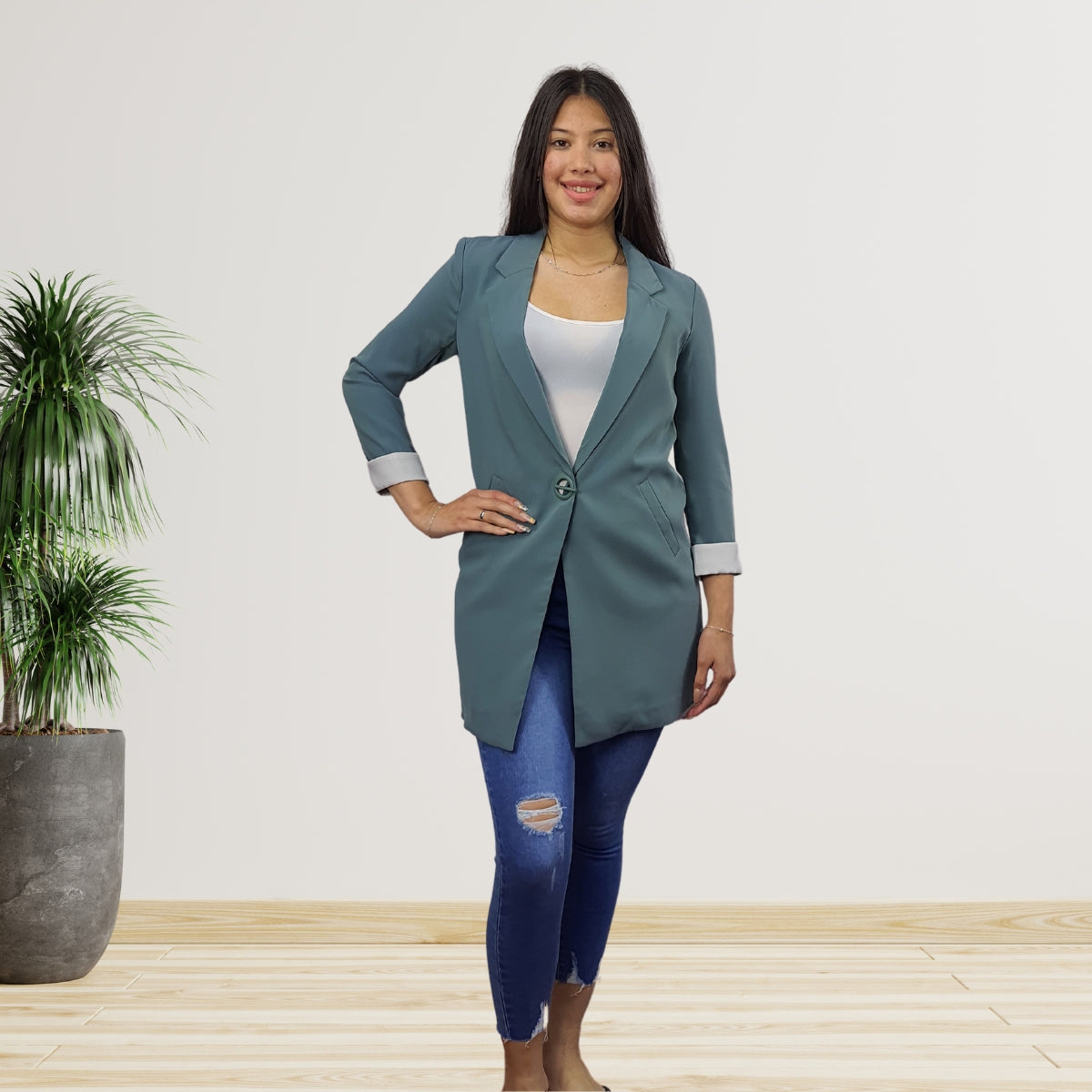 Blazer Vero Moda Verde Style JESSICA 7/8 BLAZER(VMC-SD)