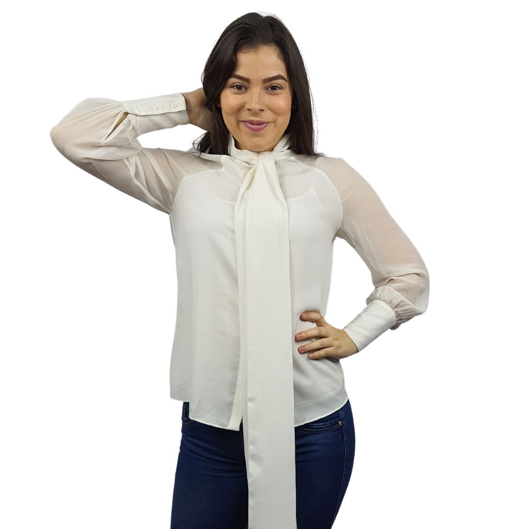 Blusa Vero Moda Blanco Style ZEAL L/S SHIRT(VMC-BN-ES-2)