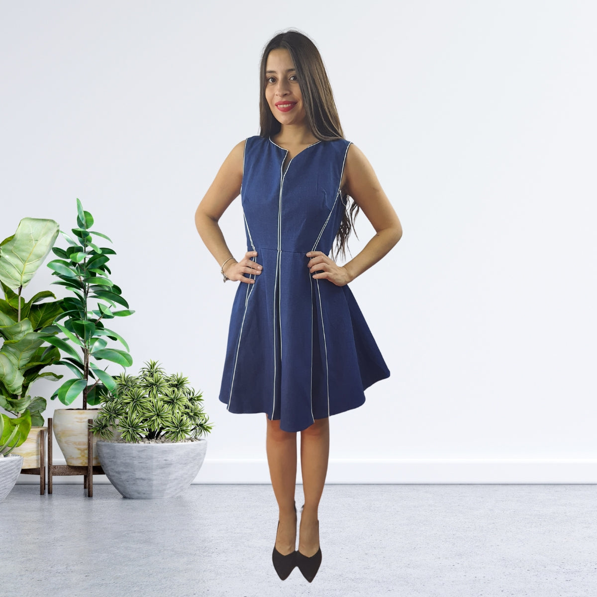 Vestido Vero Moda Azul Oscuro Style ROOM DENIM DRESS(SD)