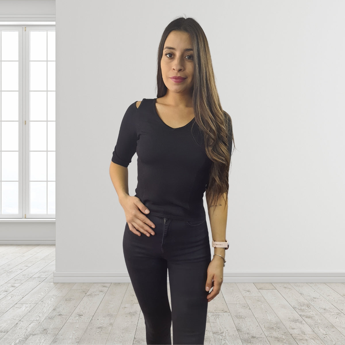Blusa Vero Moda Negro Style GRAPE 1/2 KNIT(NL)