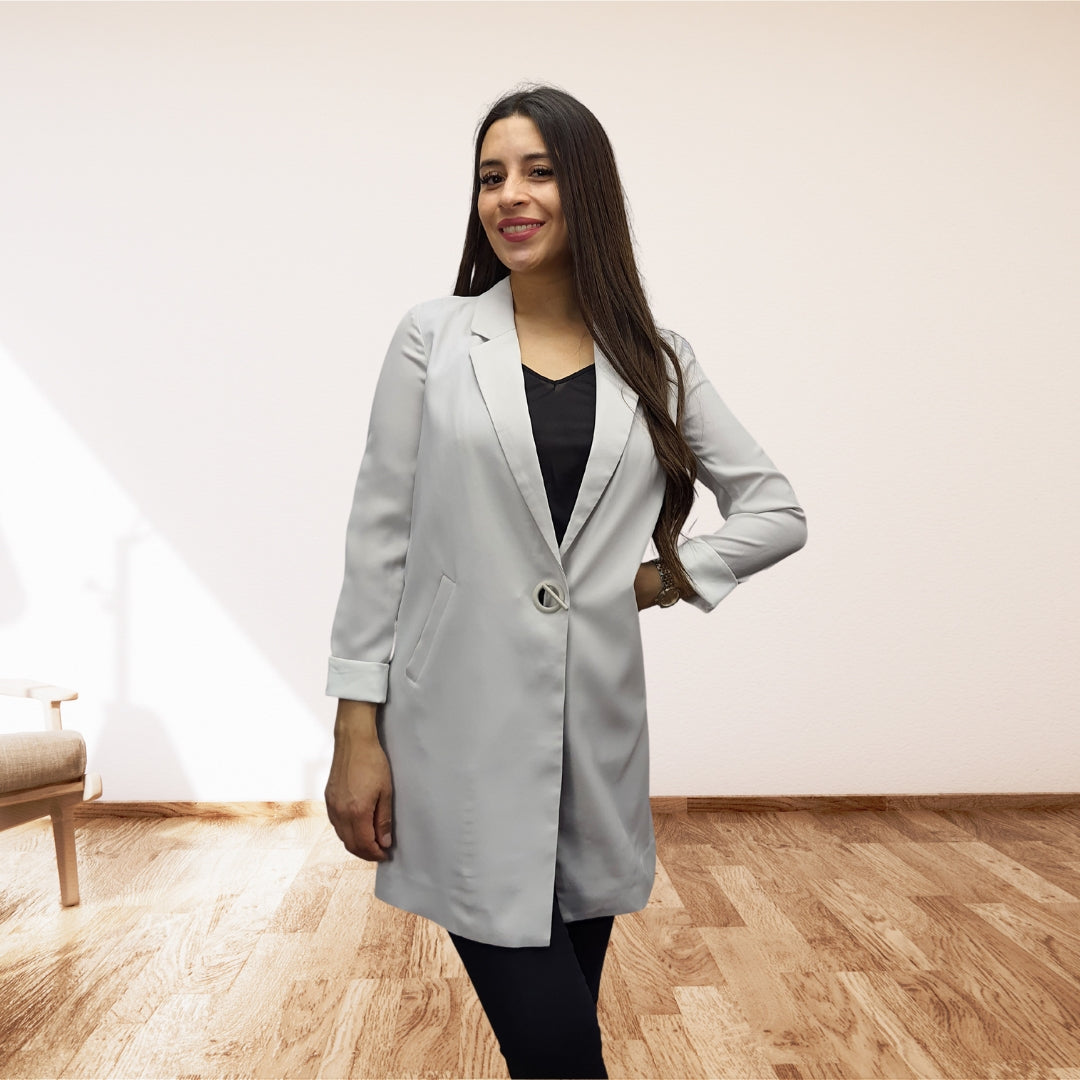 Blazer Vero Moda Gris Claro Style JESSICA 7/8 BLAZER(VMC-SD)