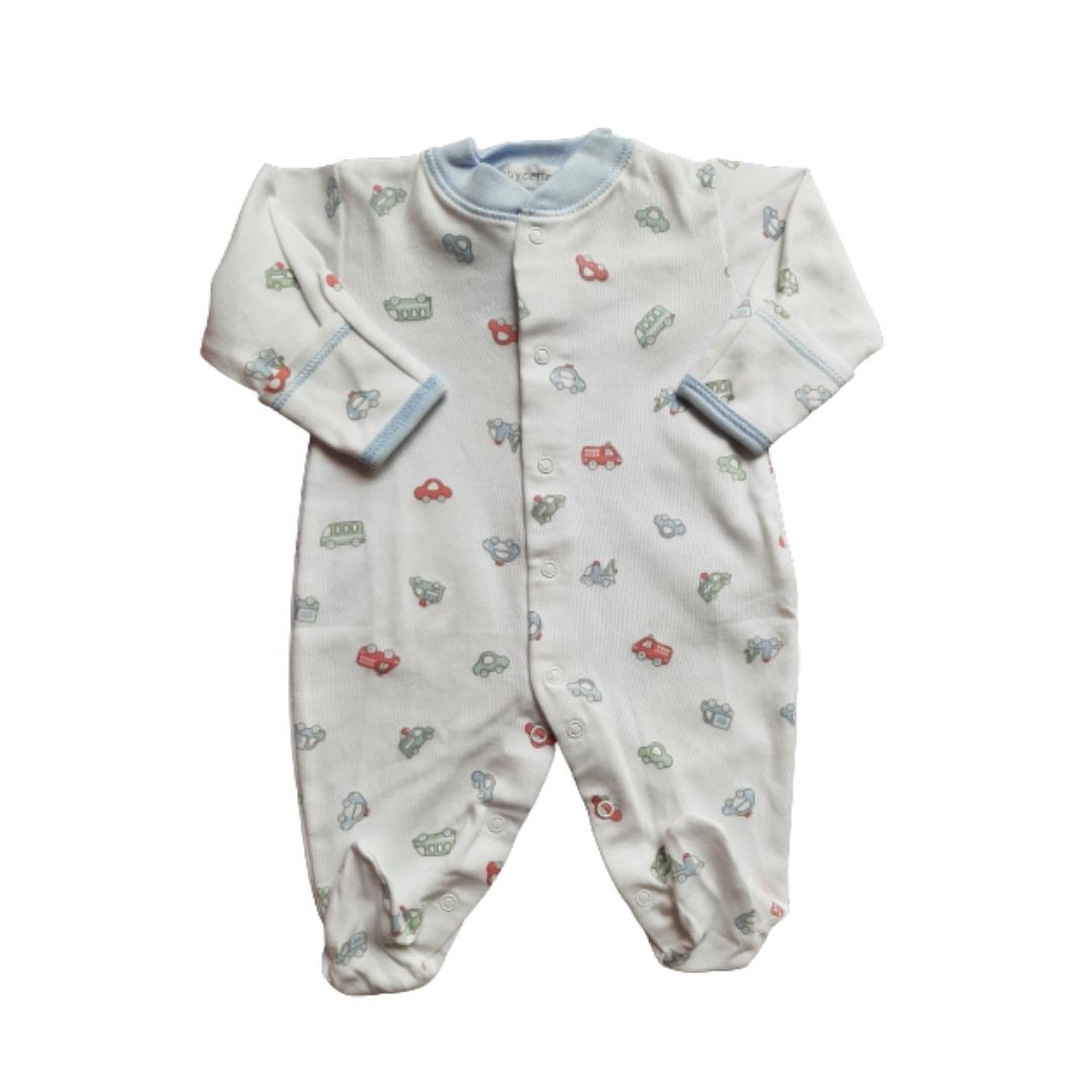 Enterito Babycottons Footie Basic Bunnies Compos Celeste