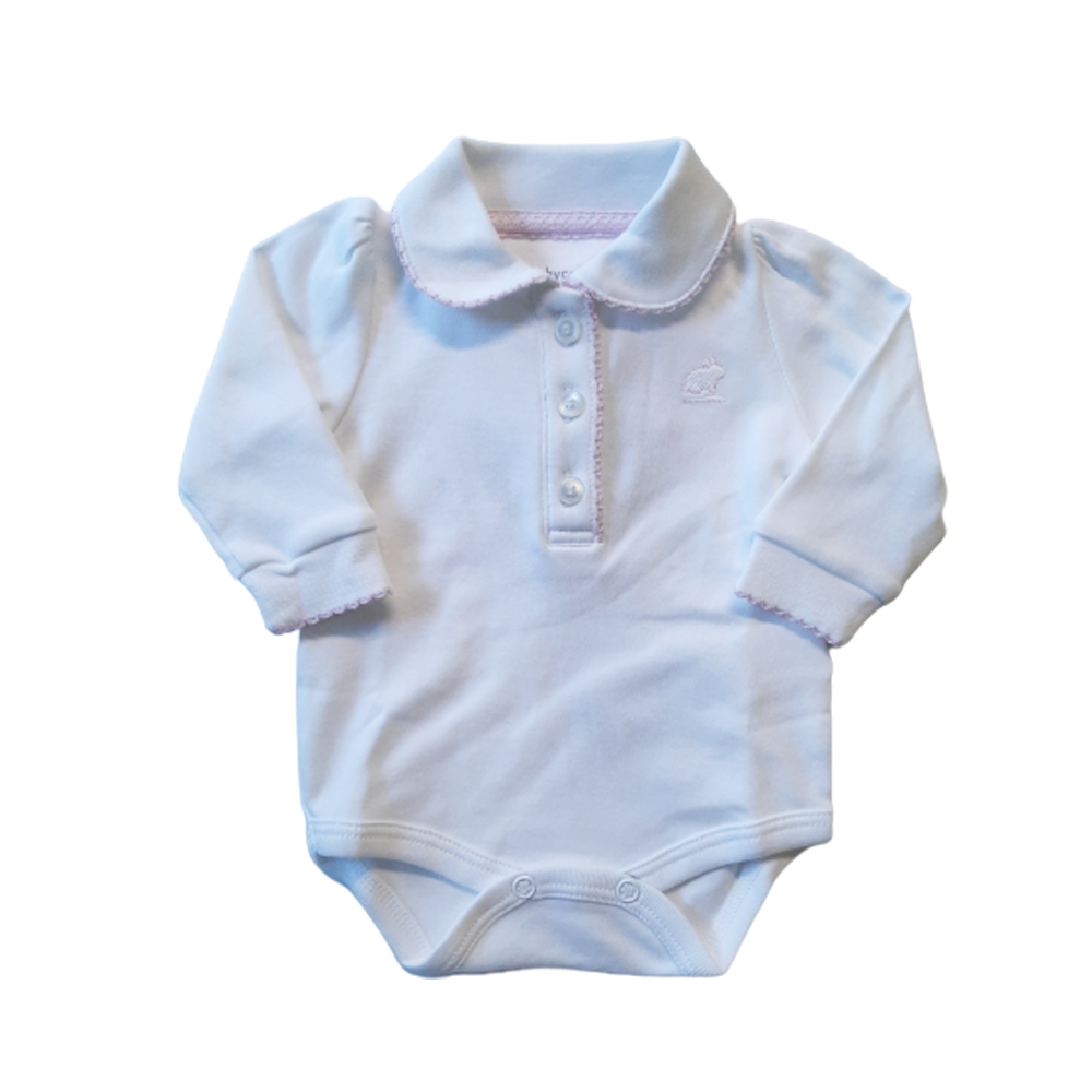 Body Babycottons C/BB ML Pima Colors Bco/Rosa