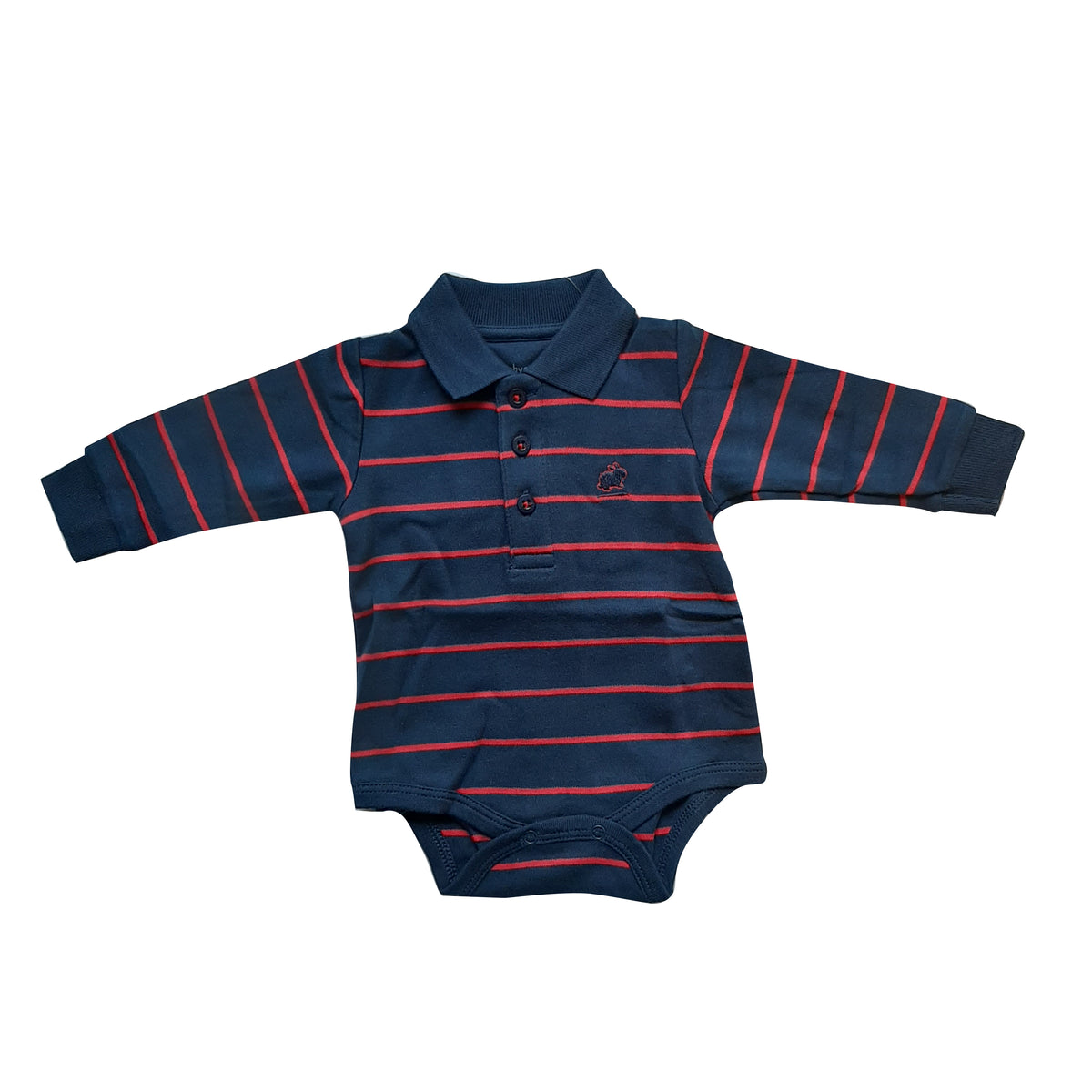 Body Babycottons C/polo lancelot ray ML Azul Rojo