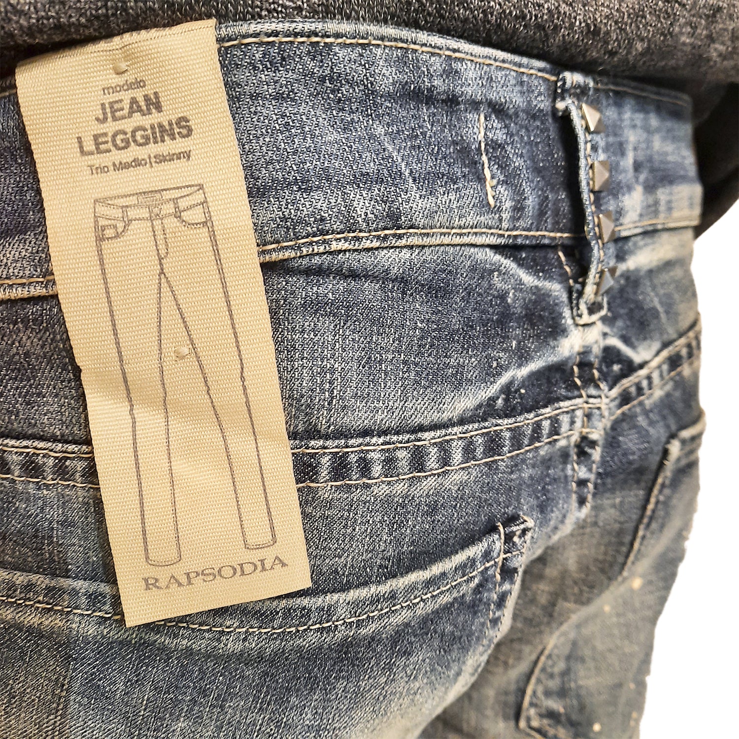 Jeans Rapsodia Leggins Grunge Azul