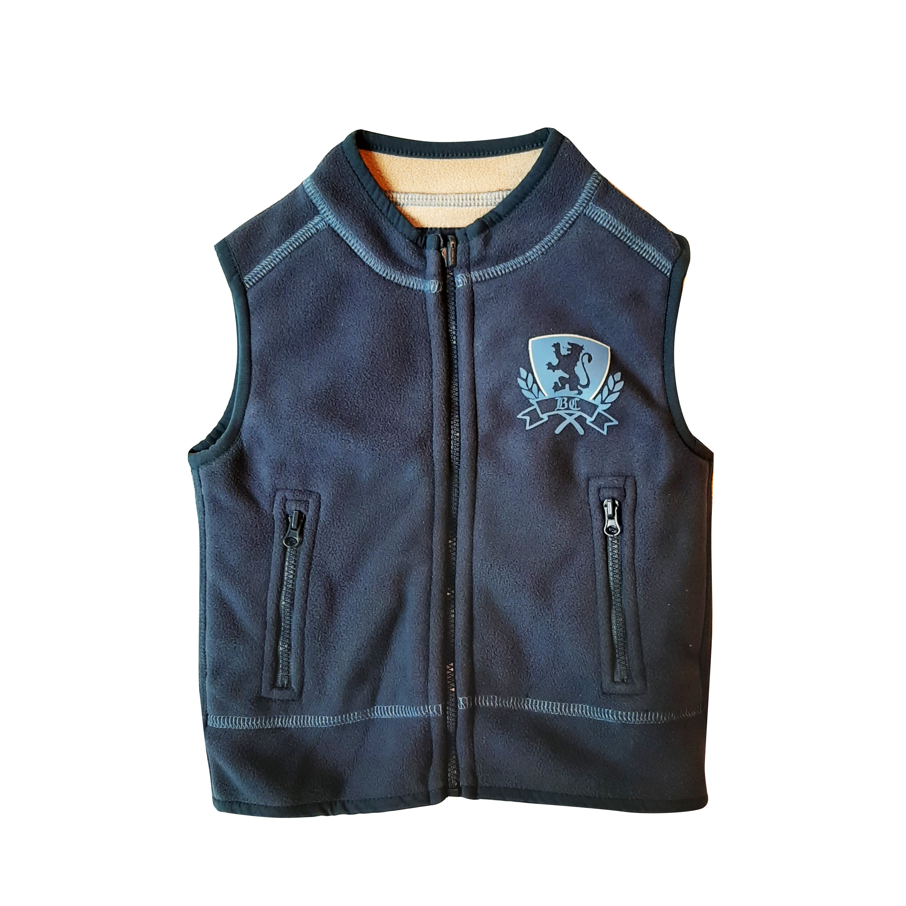Chaleco Babycottons Roger Polar Rever Azul