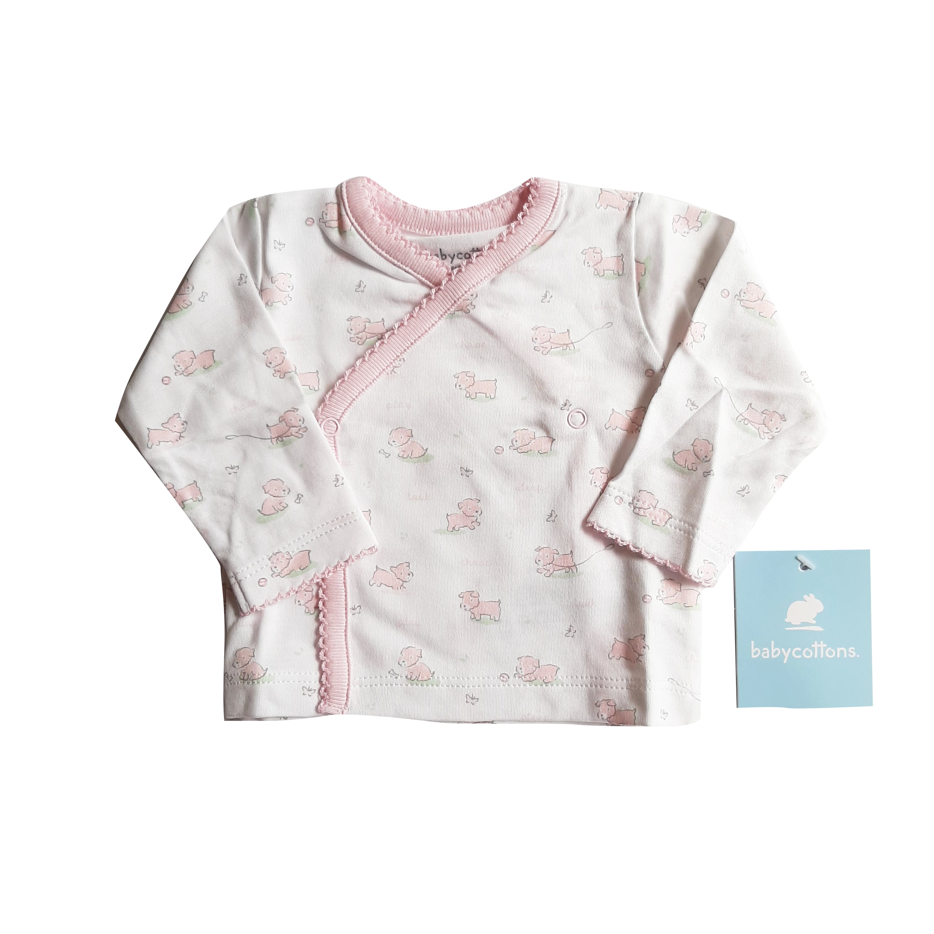 Set Babycottons Welshie Blanco Rosa