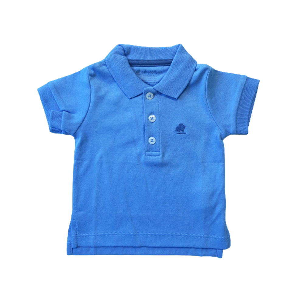 Polera Babycottons C/Polo Mc Pima Logo Oscuro