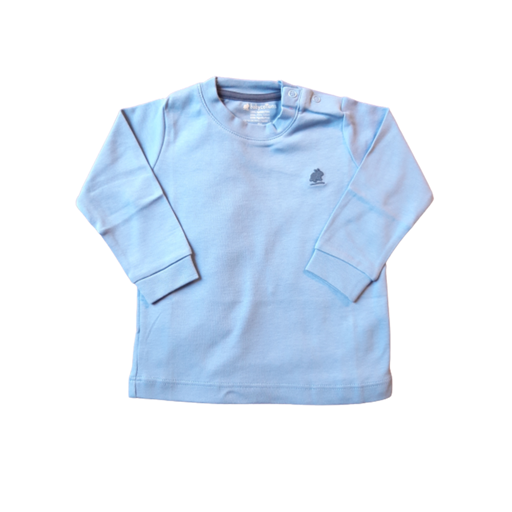 Polera Babycottons T-Shirt Ml Pima Azul