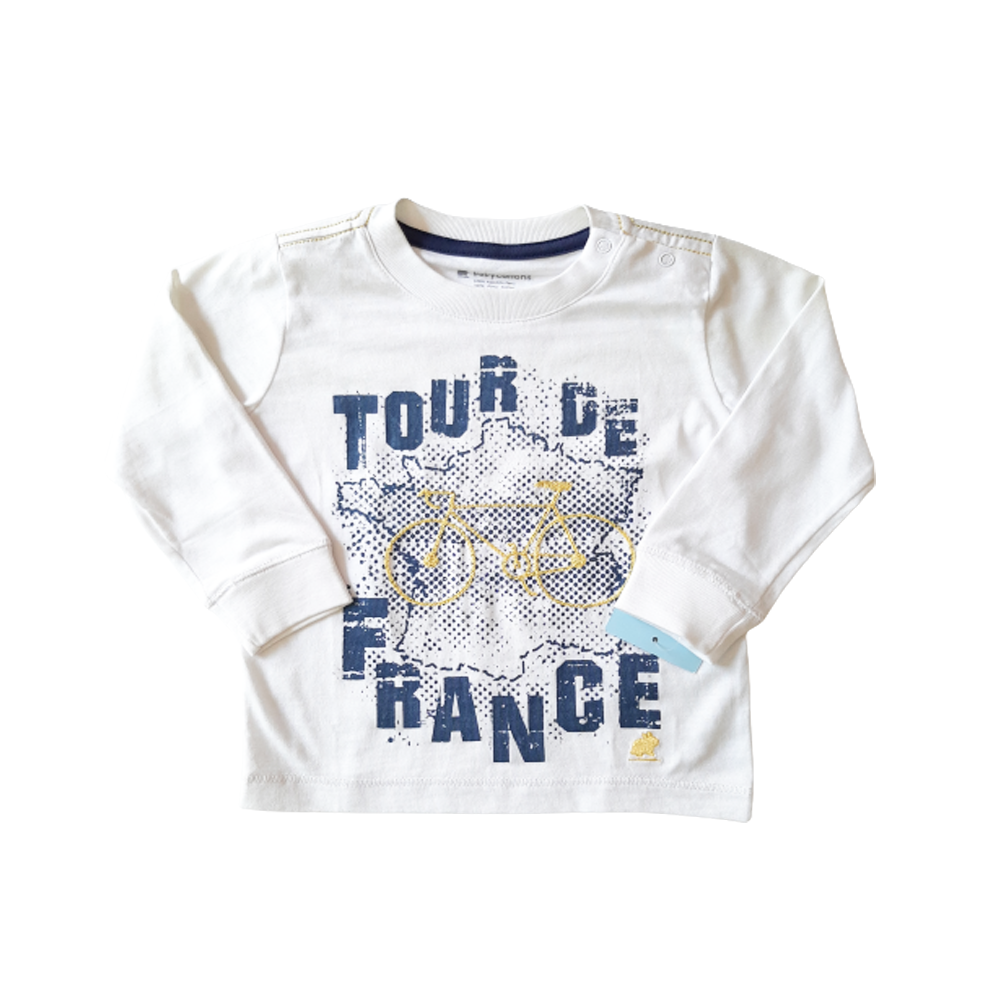 Camiseta Babycottons Ml Evolution Bikes Blanco
