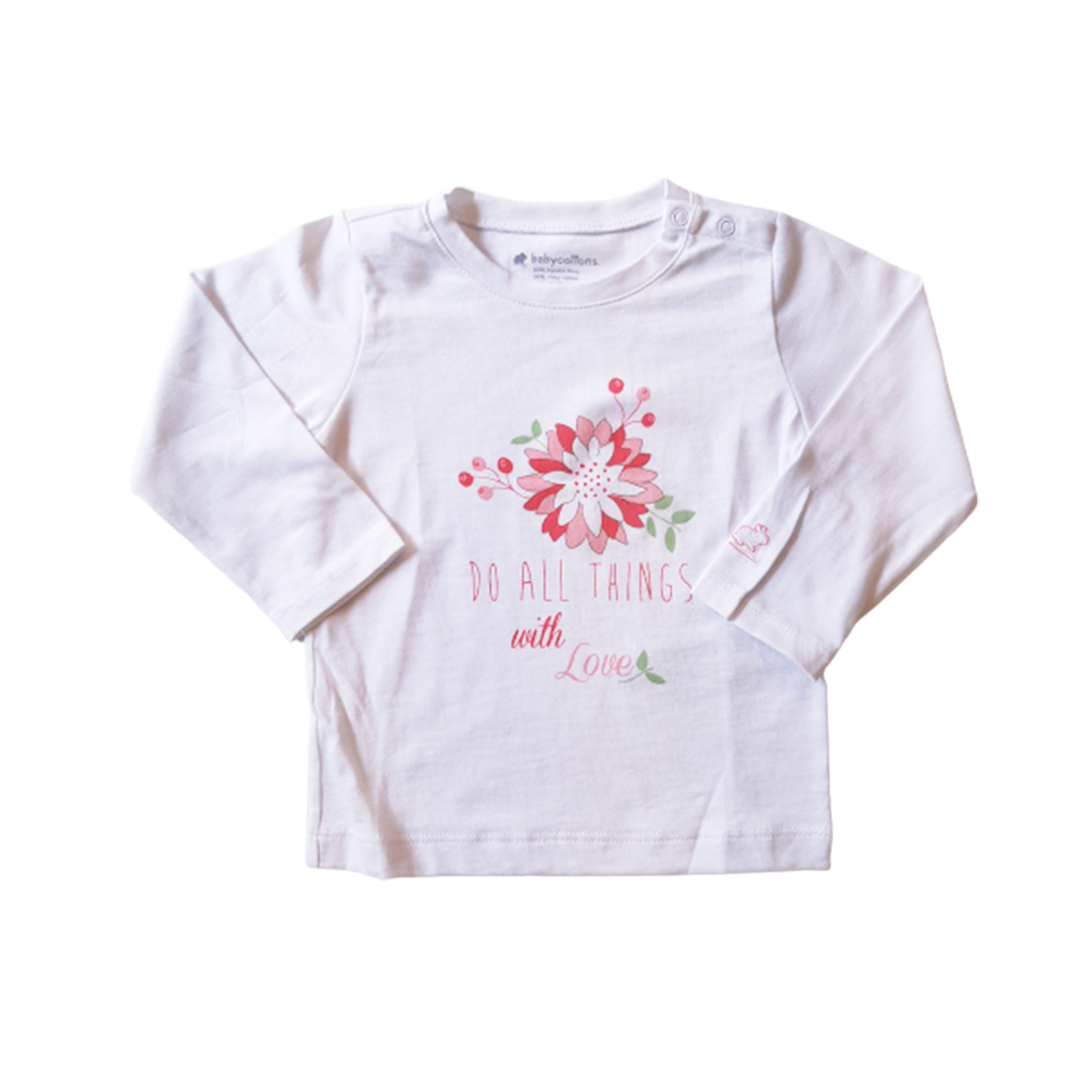 Polera Babycottons Chloe Ml Blanco