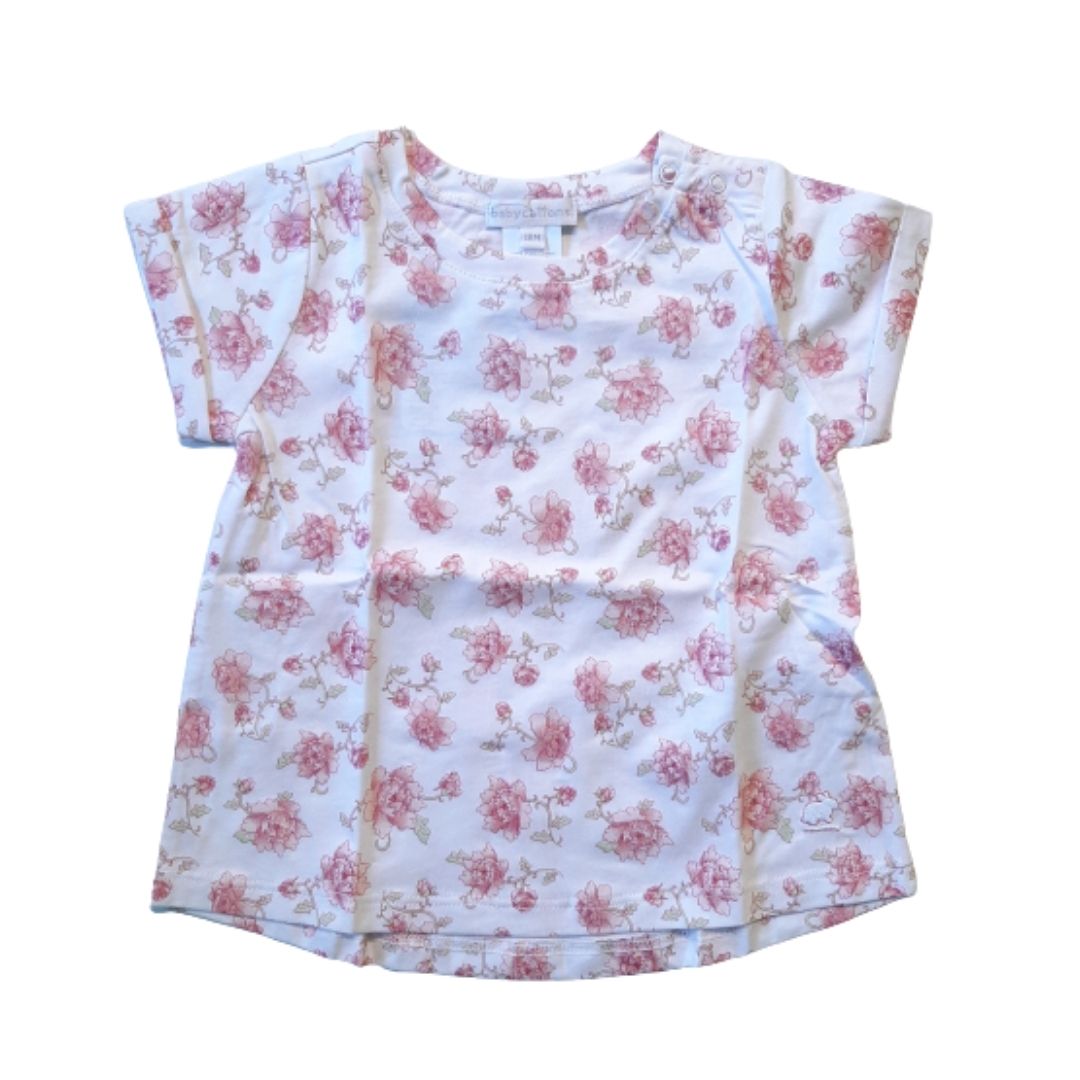 Camiseta Babycottons Angelina Blanco/Rosa