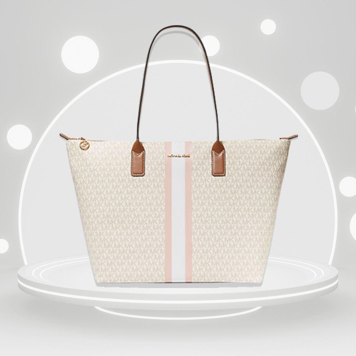 Cartera Michael Kors TRAVEL Tz Tote Vainilla Mlti LgColor VANILLA