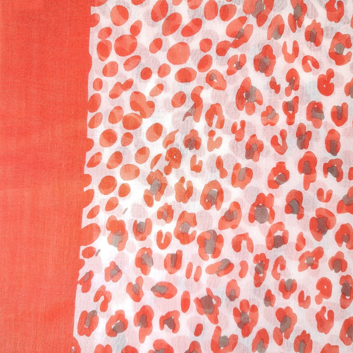 Bufanda Isaac Mizrahi Leopard Mixed Naranja Con Gris Icl491917