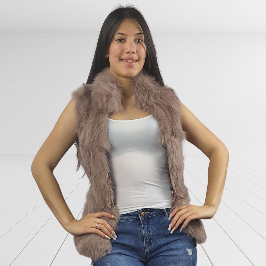 Chaqueta Vero Moda Rosa Vieja Style VENUS FUR WAISTCOAT(UM)