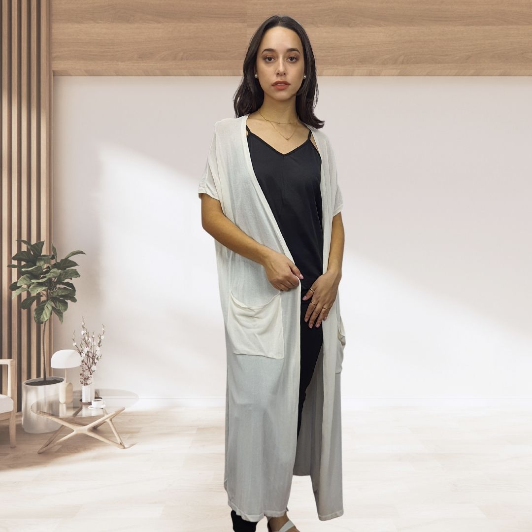 Tapado Vero Moda Blanco Style YETTA LONG KNIT CARDIGAN(VMC-NE-EC-3)