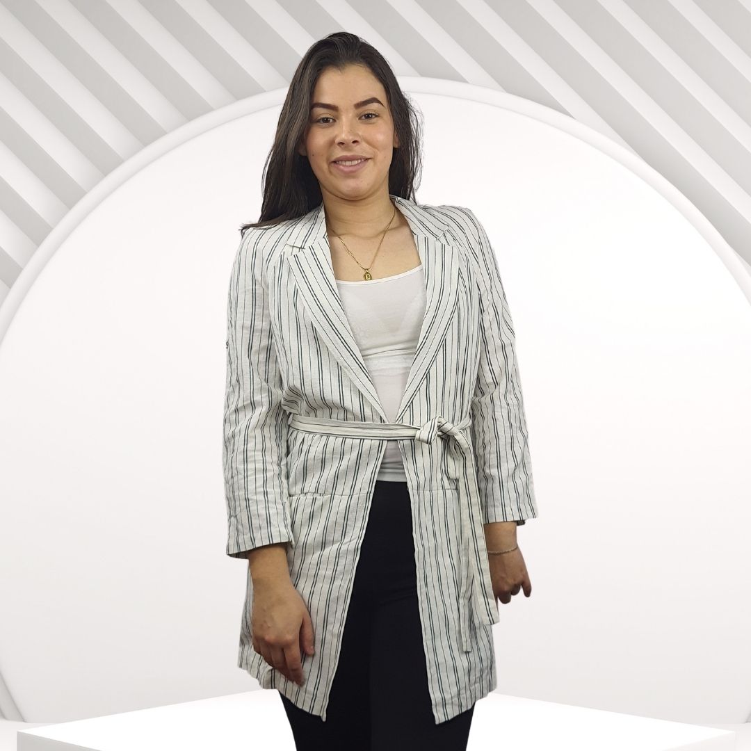 Tapado Vero Moda Blanco Style VILLAGE KIMONO 3/4 BLAZER(PM-EC-2)
