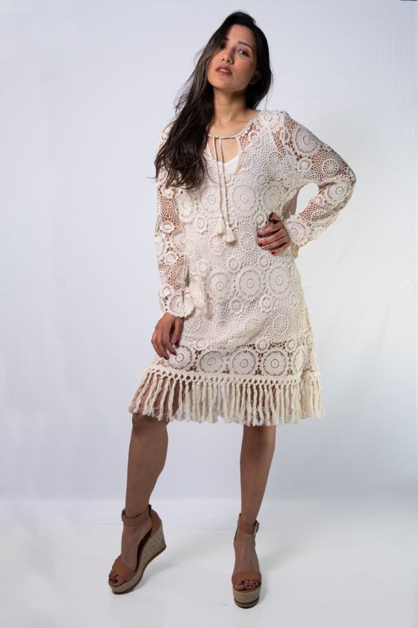 Vestido Rapsodia Tun Nassau Beige