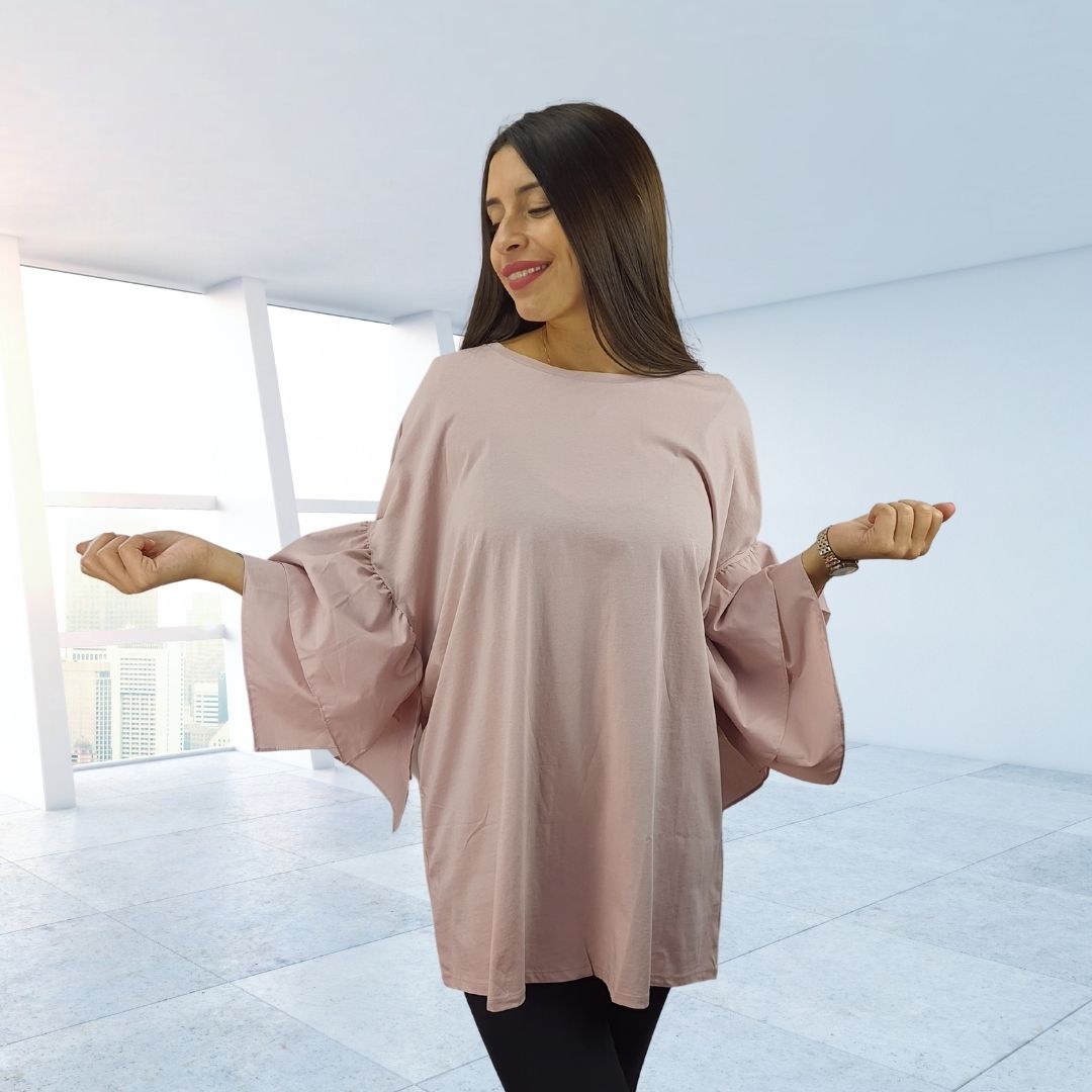 Blusa Vero Moda Rosa Vieja Style LACY S/S JERSEY TOP CL8(HOMEWEAR)