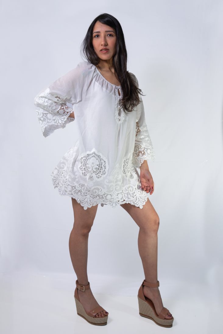 Tunica Rapsodia Columbus Blanco
