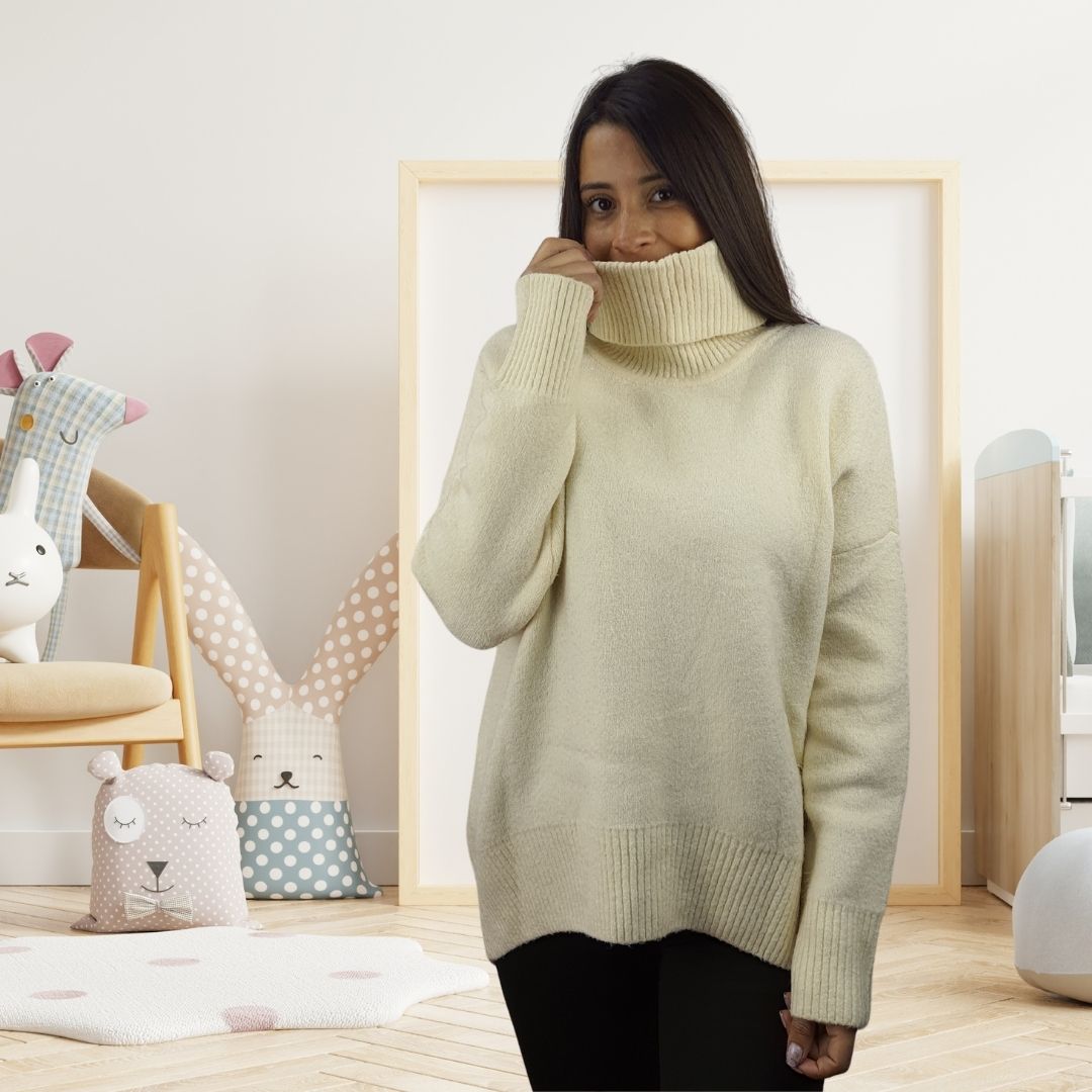 Sweater Vero Moda Crema Style SHELL L/S KNIT(VMC-BN-CT-1)