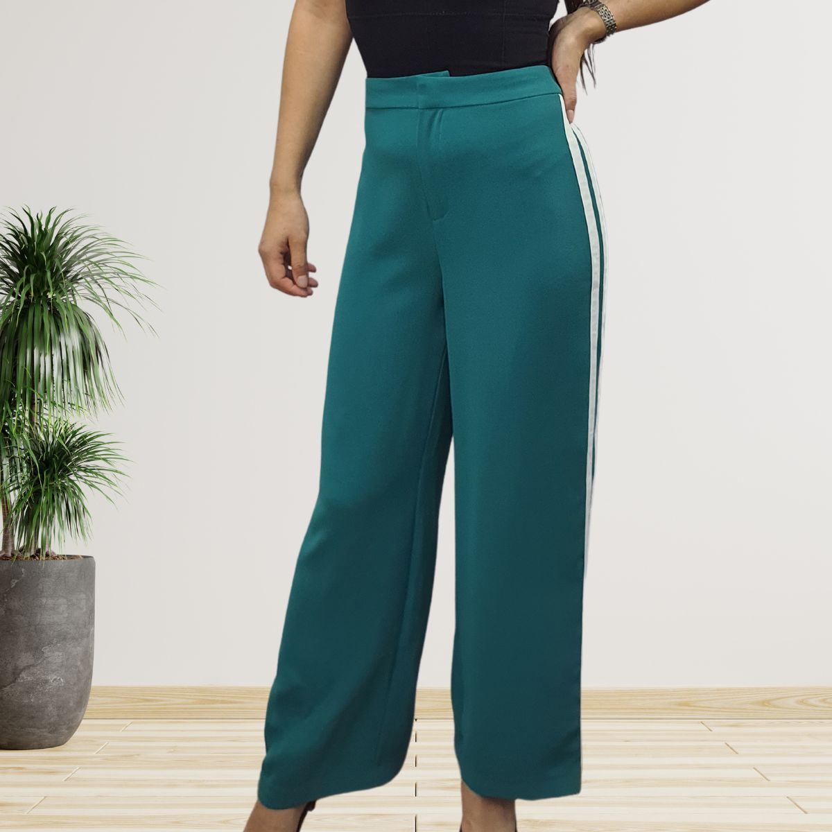Pantalon Vero Moda Verde Style AZALEA 9/10 STRAIGHT PANTS(SL)