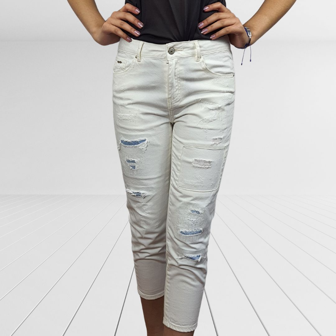 Jeans Vero Moda Blanco Style GLAZE 7/8 BOYFRIEND JEANS(TP)
