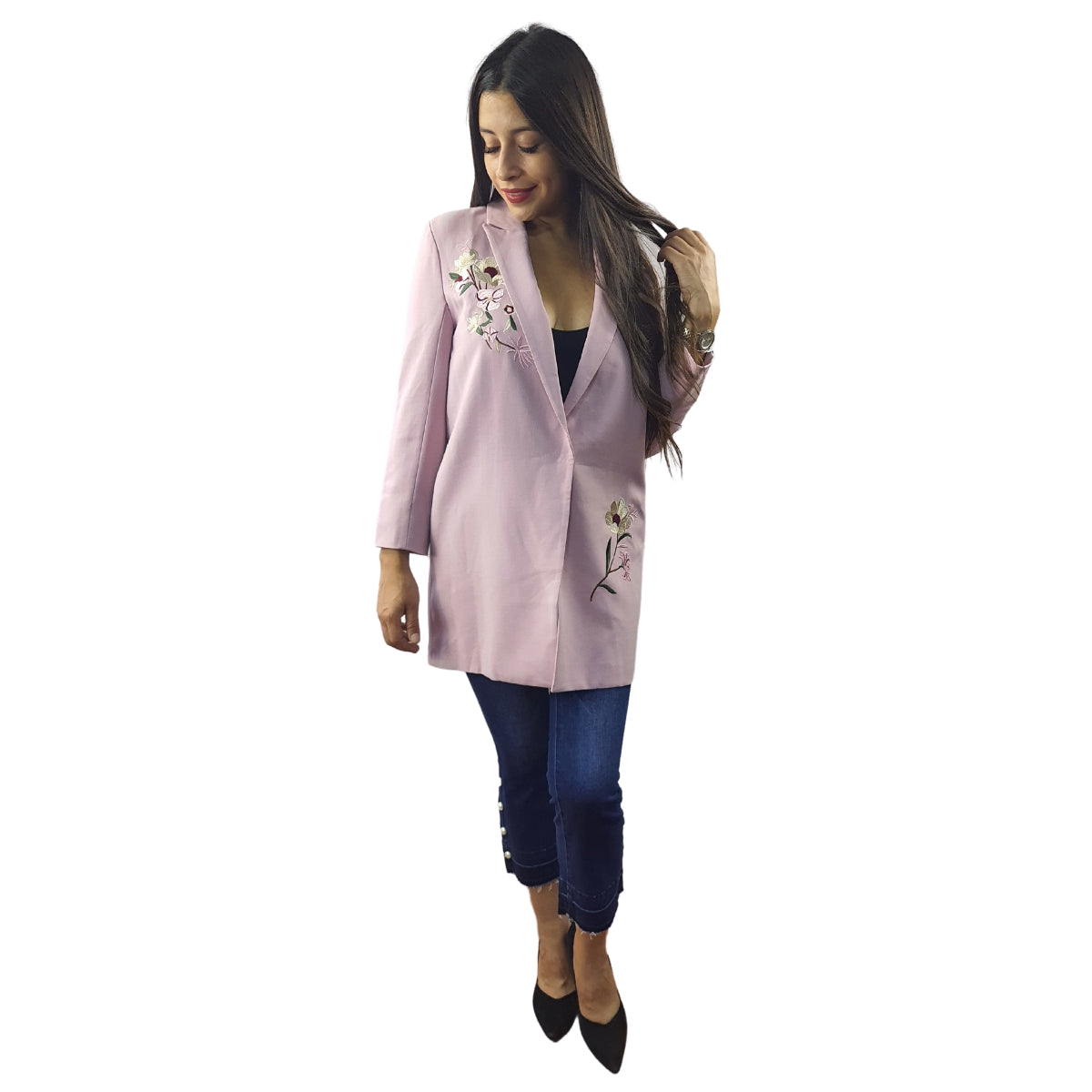 Blazer Vero Moda Rosa Vieja Style FLOWER 7/8 BLAZER(VMC-NN)
