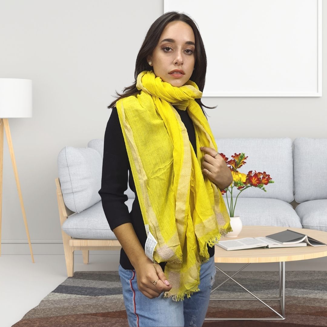 Pashmina Bufanda Rapsodia Madison Plain Amarillo