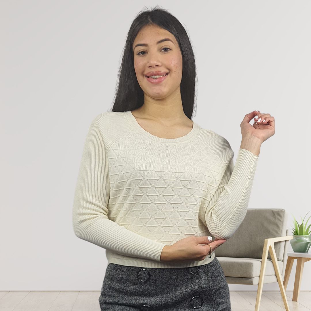 Sweater Vero Moda Blanco Style LUCY L/S KNIT(UM)