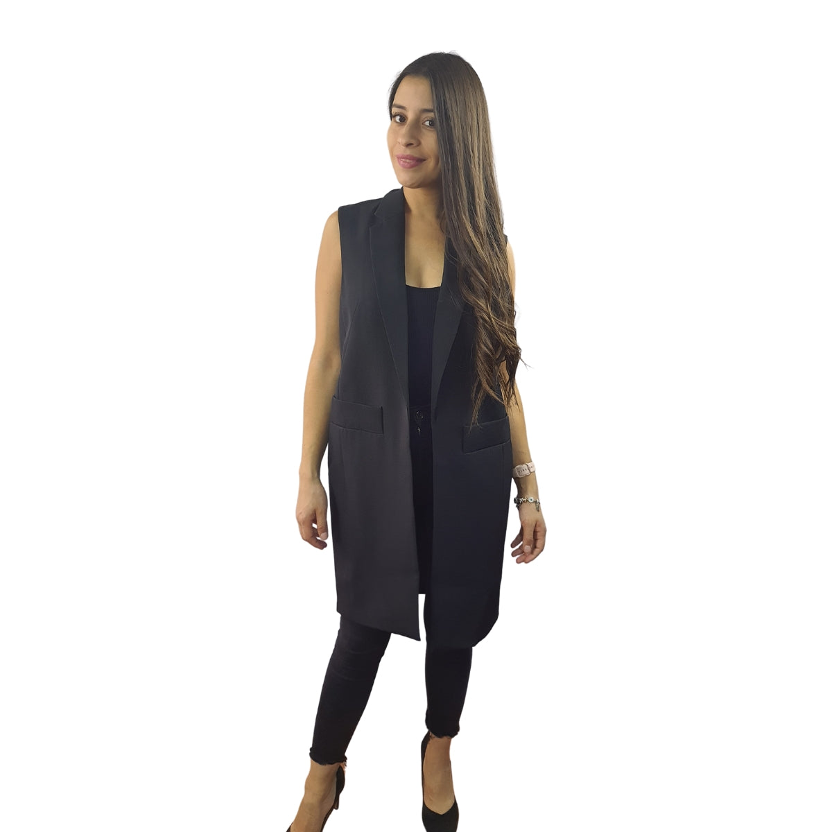 Tapado Vero Moda Negro Style AURE WAISTCOAT(VMC-NL)