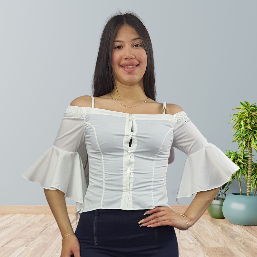 Blusa Vero Moda Blanco Style LOVE 1/2 SHIRT(HH)