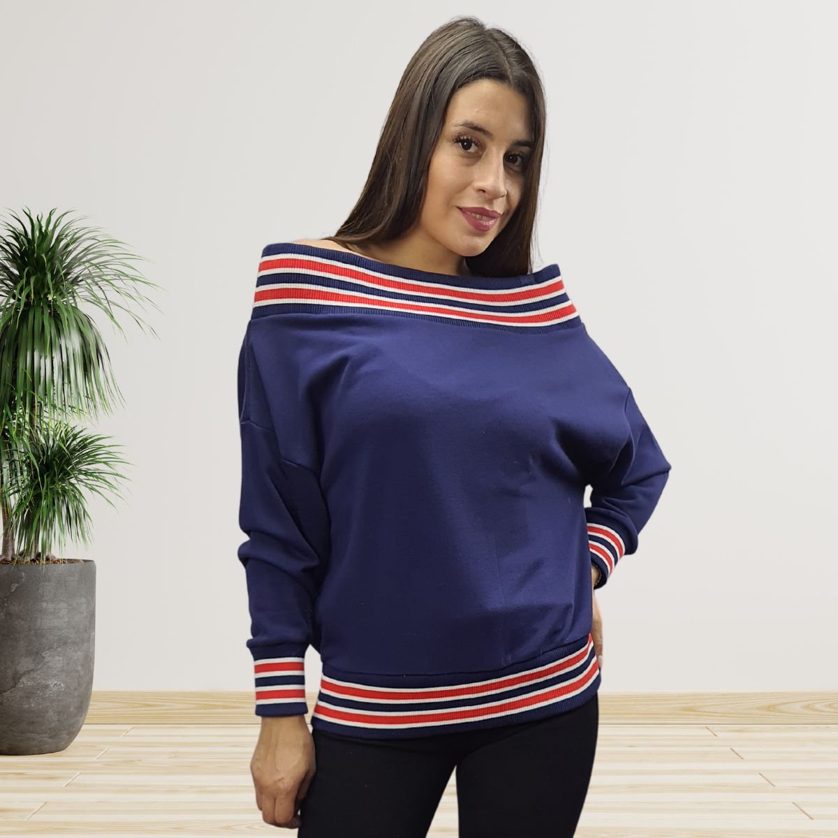 Sweater Vero Moda Azul Oscuro Style MOLIANA L/S SWEAT(LL)