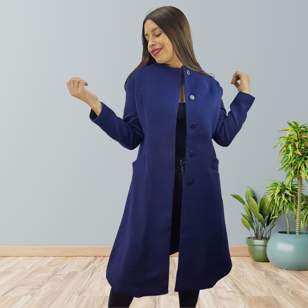 Blazer Vero Moda AZUL Style ROSE L/S WOOL COAT(EL)