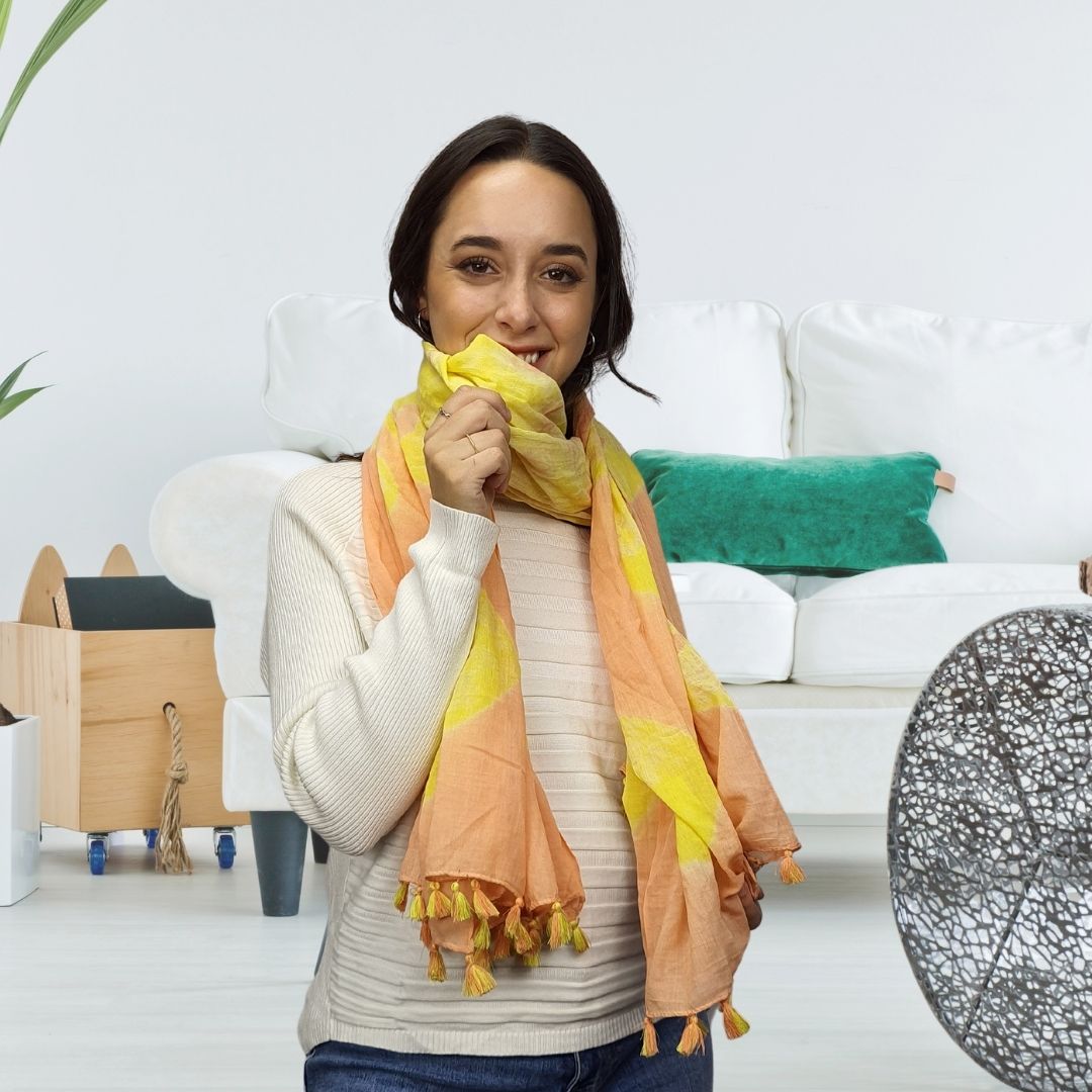 Pashmina Bufanda Rapsodia Lance Amarillo