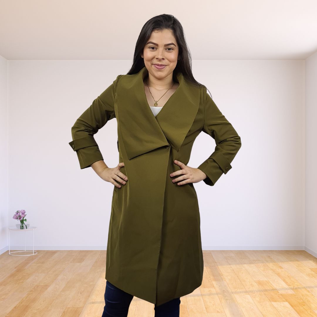 Blazer Vero Moda Verde Militar Style STRING L/S COAT(VMC-NC)