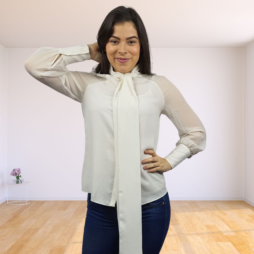 Blusa Vero Moda Blanco Style ZEAL L/S SHIRT(VMC-BN-ES-2)