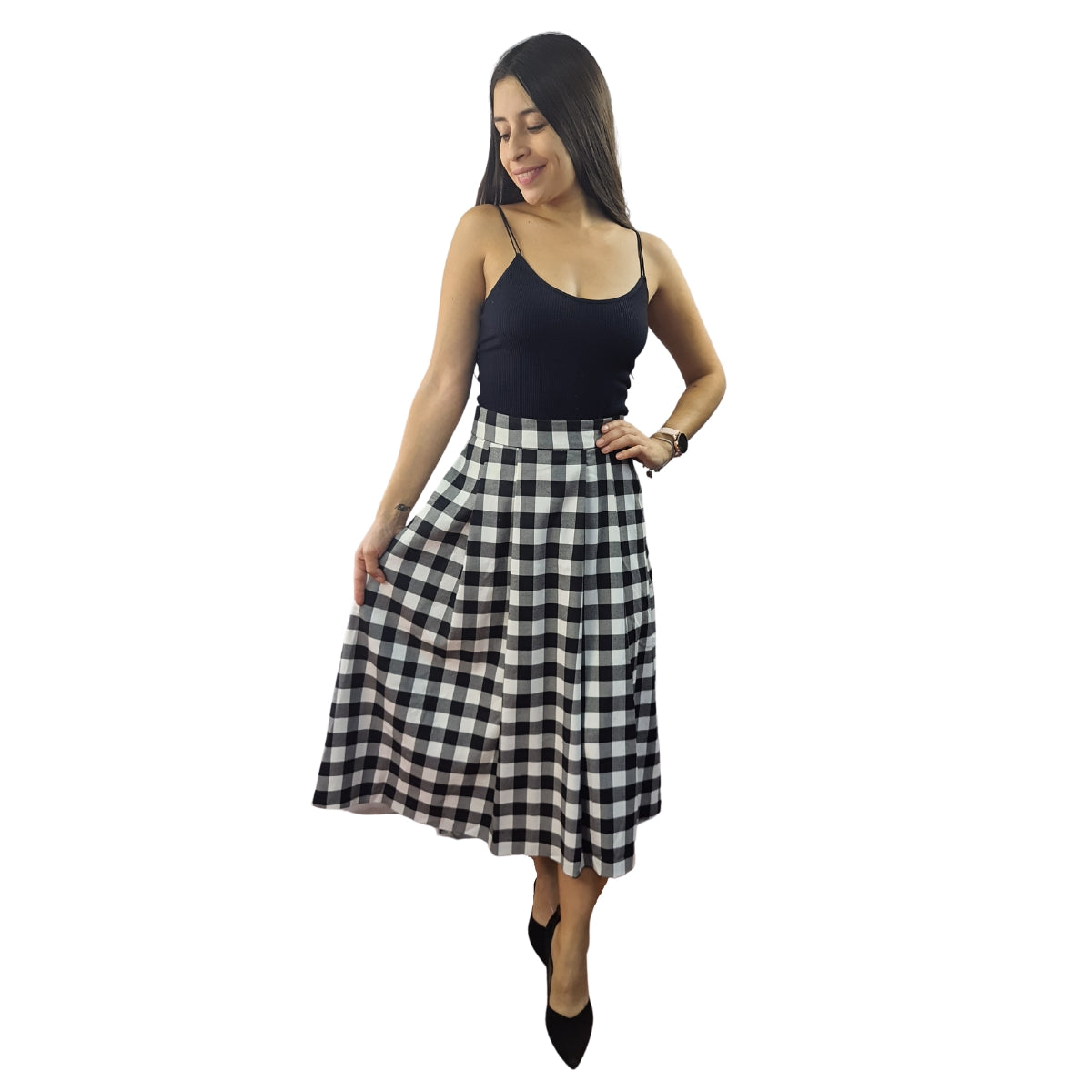 Falda Vero Moda Negro Style PARIS LONG SKIRT(PM-ET-2)