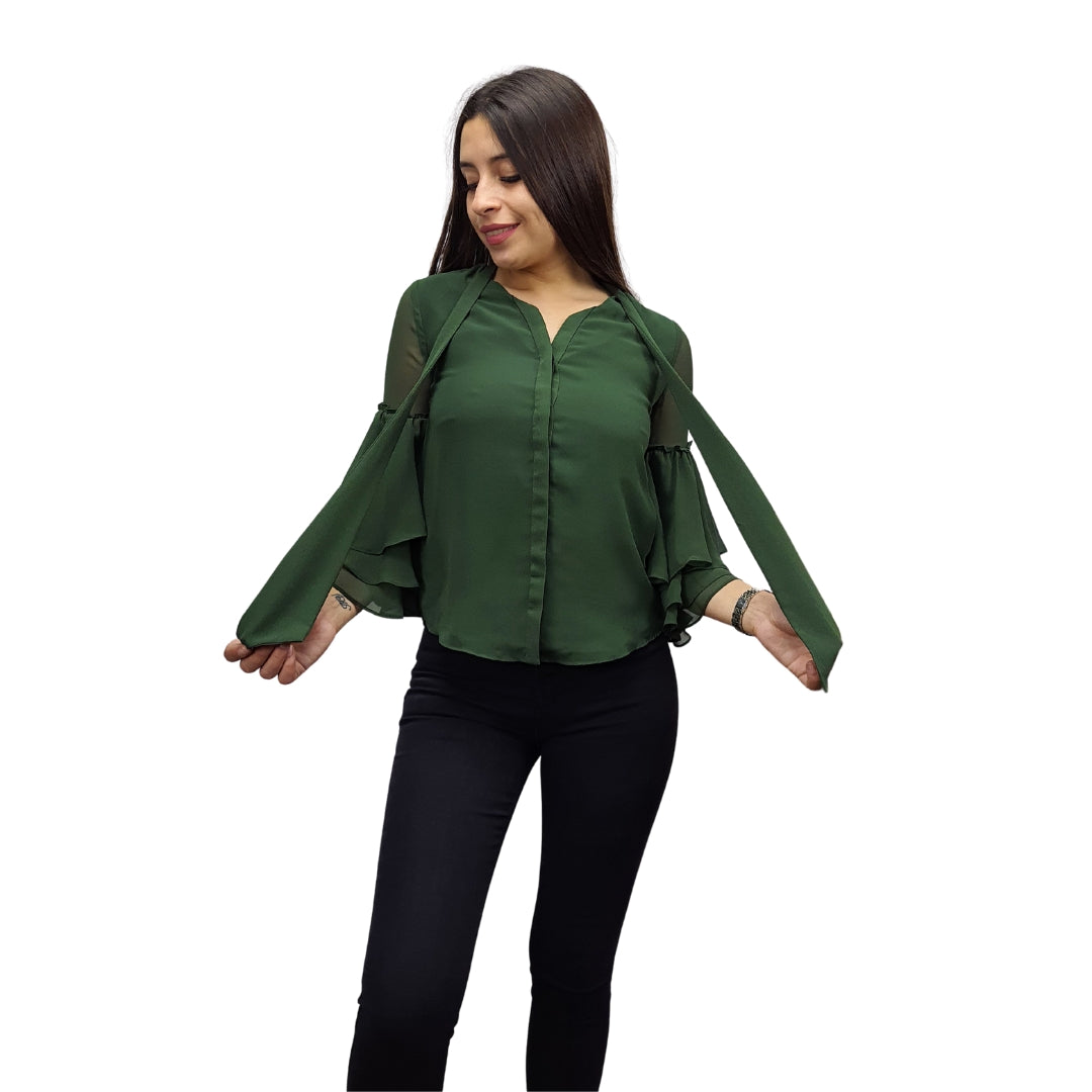 Blusa Vero Moda Verde Style CATHY 3/4 SHIRT(VMC-BJ)