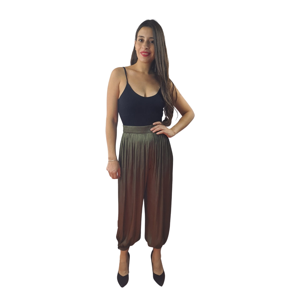 Pantalon Vero Moda Verde Style DONNA 9/10 LOOSE PANTS(VMC-HH)