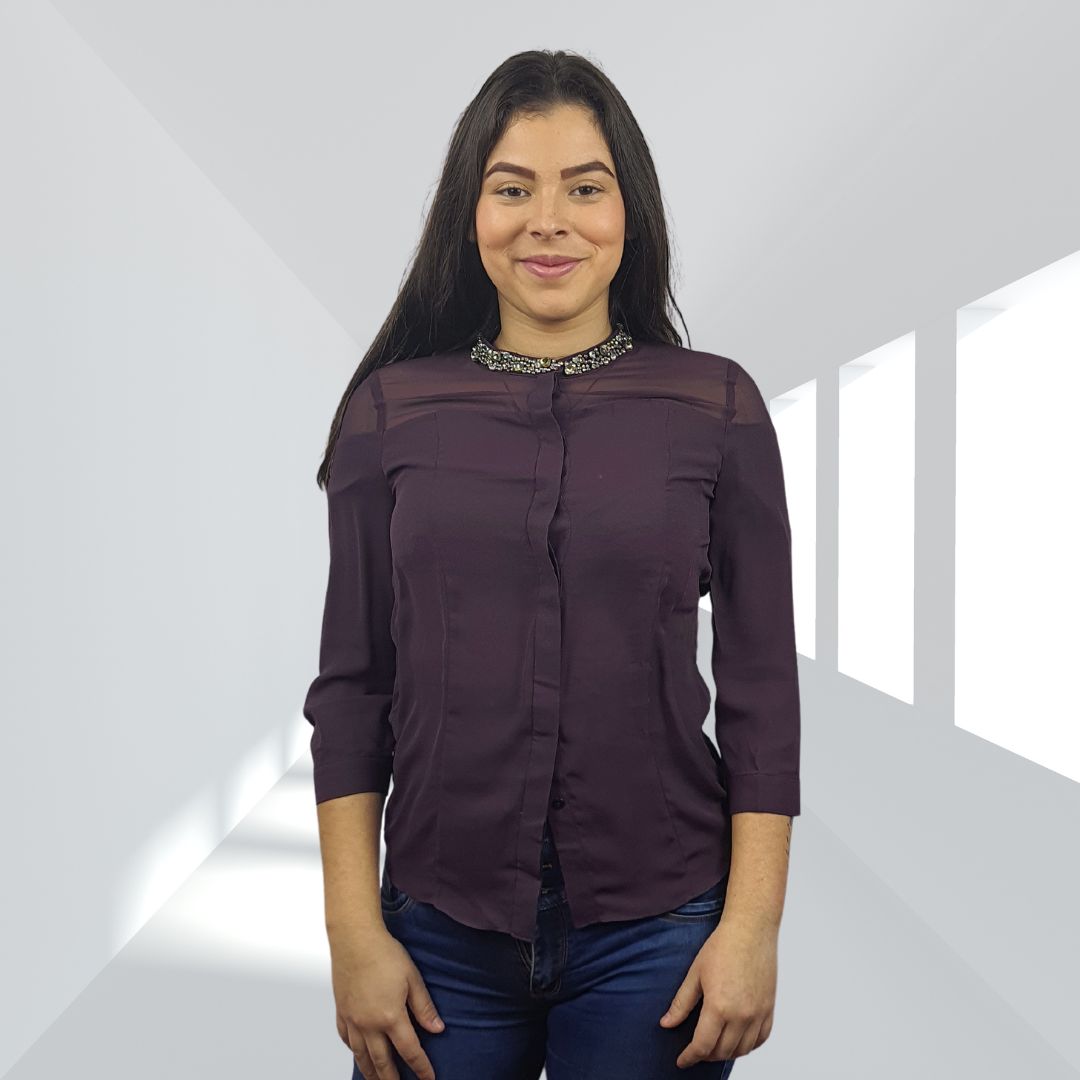 Blusa Vero Moda Purpura Style JASMINE 3/4 SHIRT(VMC-BN)
