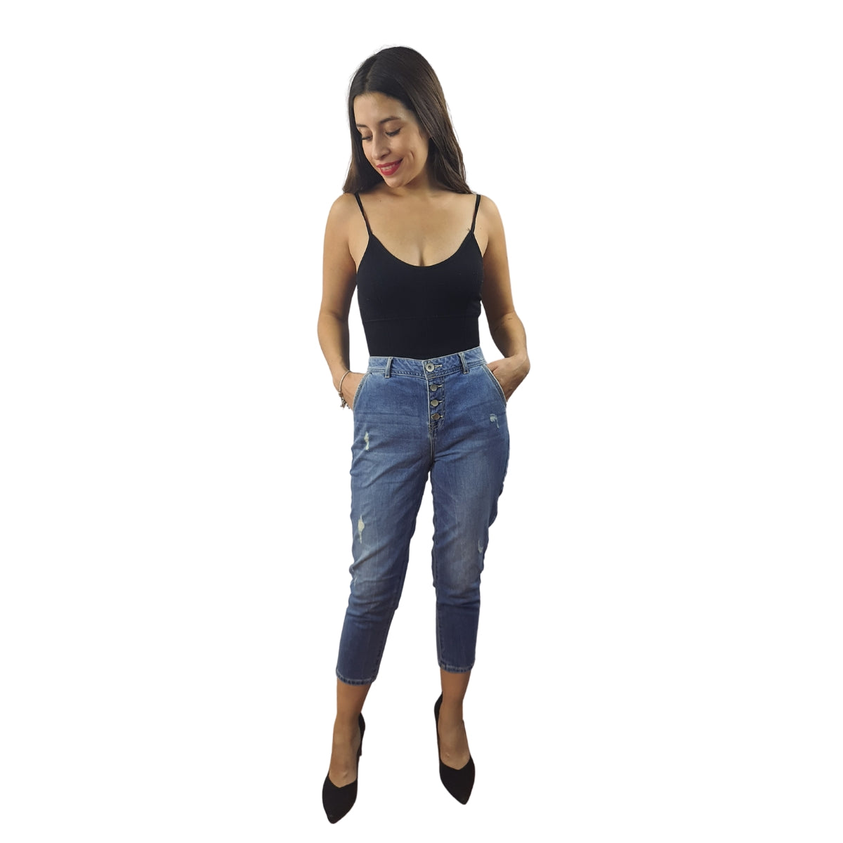 Jeans Vero Moda Azul Claro Style WIND 7/8 MICRO CARROT JEANS(EL)