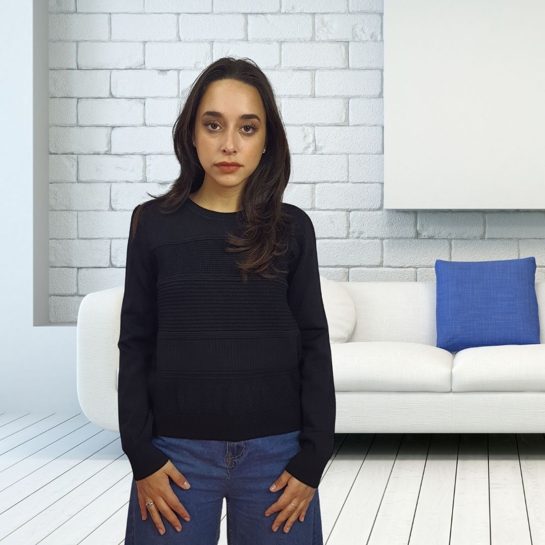 Sweater Vero Moda Negro Style JOANNA L/S KNIT(BT)