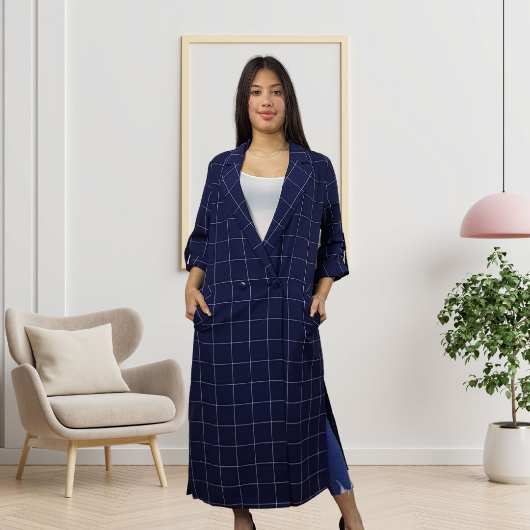 Blazer Vero Moda Azul Oscuro Style TARLY 3/4 BLAZER(VMC-MM)
