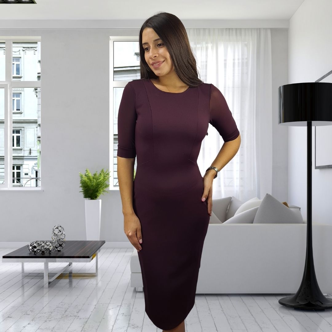 Vestido Vero Moda Vino Style COCO 1/2 JERSEY DRESS(VMC-PM-ET-2)