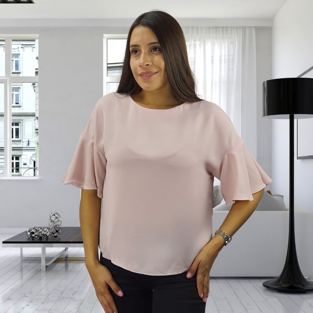 Blusa Vero Moda Rosa Vieja Style RAINY 1/2 WOVEN TOP(VMC-NN)