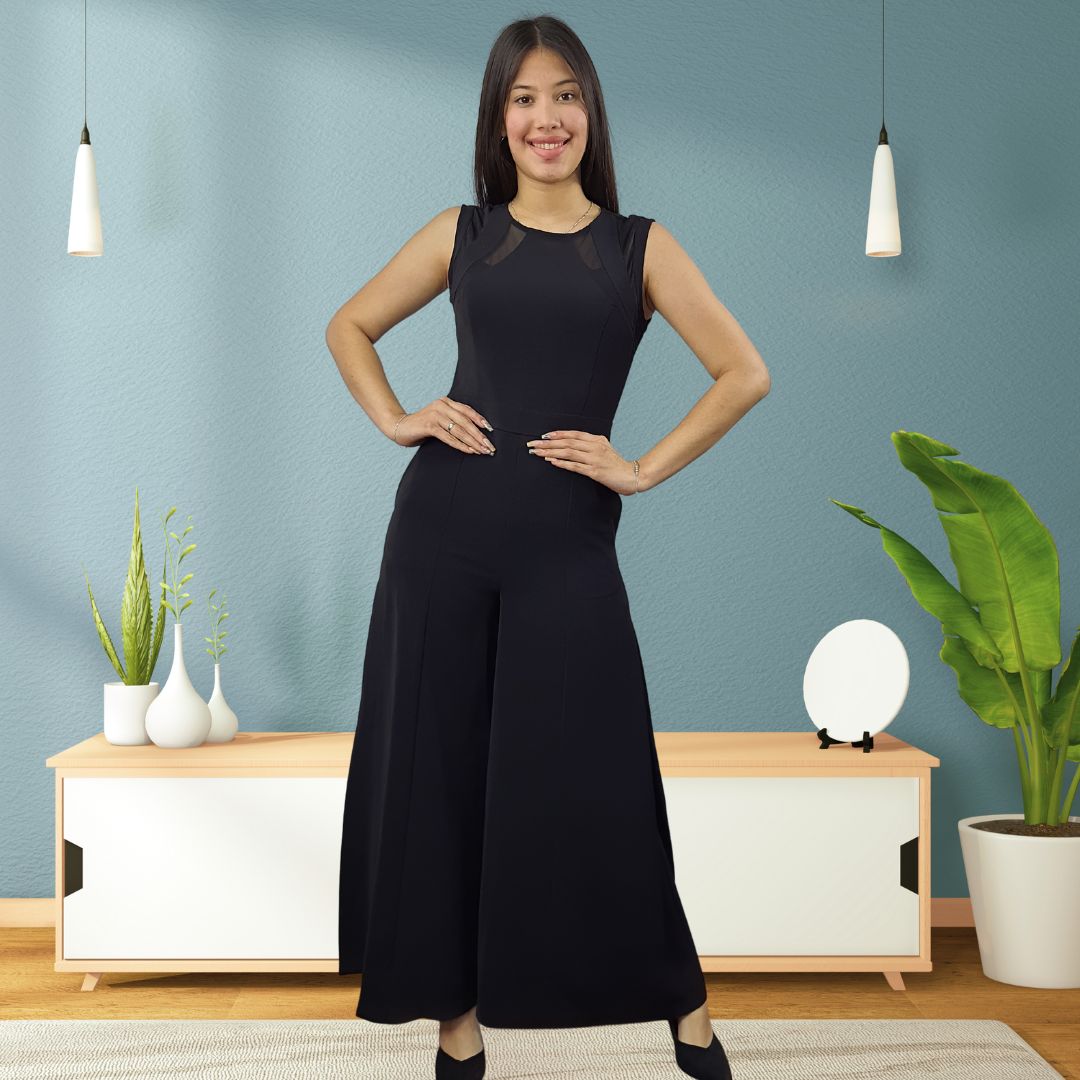 Entero Vero Moda Negro Style JANE WIDE CATSUIT(VMC-MW)
